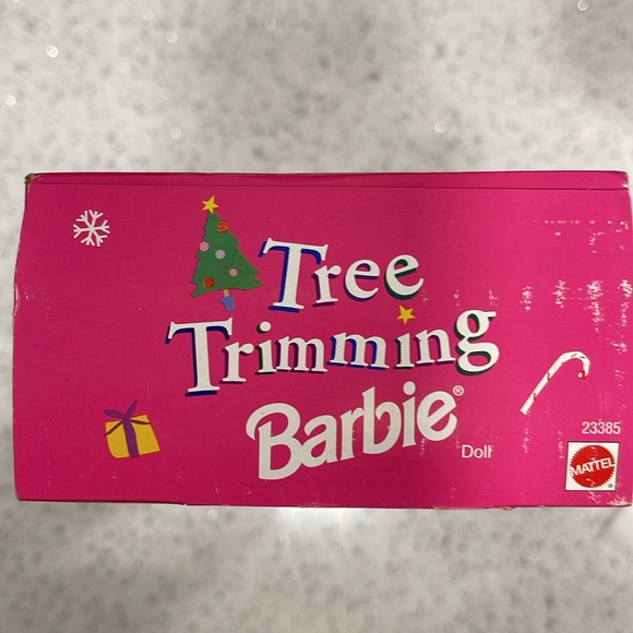 MATTEL VINTAGE 1998 NIB TREE TRIMMING BARBIE BEAUTIFUL AFRICAN AMERICAN & TREE - Picture 8 of 10